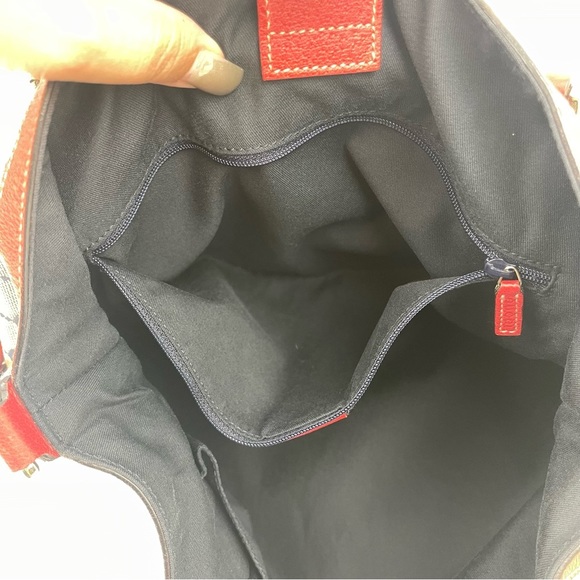 GUCCI Red & Blue GG Canvas and Leather Abbey 2 way Hobo Bag 💯 Authentic 😎 - Picture 7 of 16
